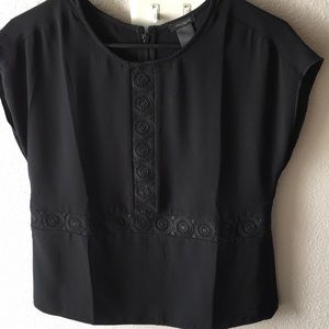 Black short sleeve blouse. NWT.
